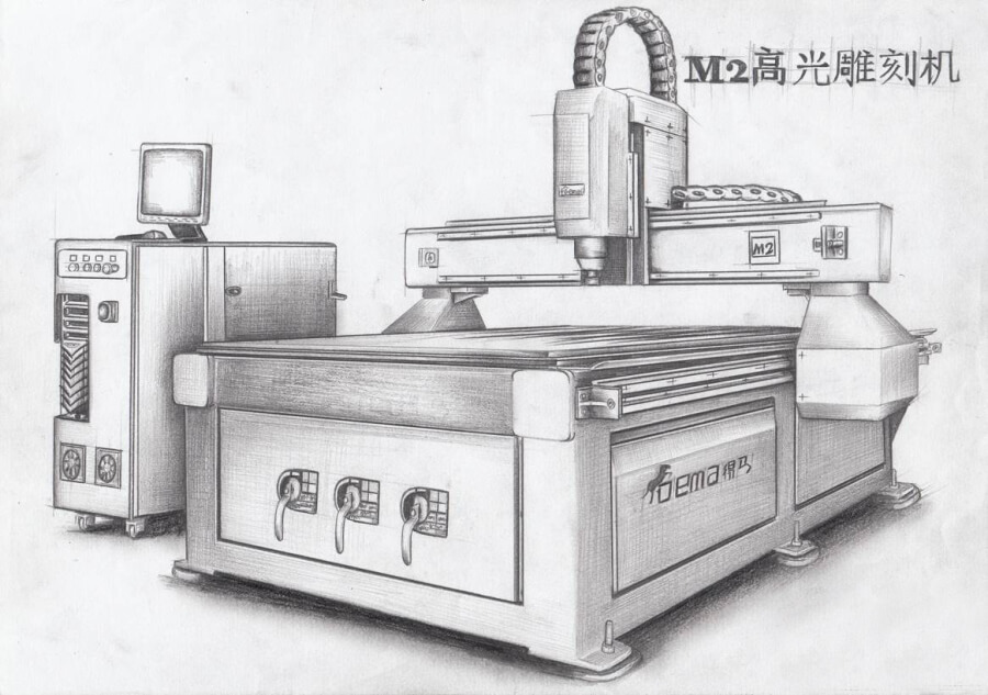 DEMA-M2迷你字雕刻机素描 DEMA-M2迷你字雕刻机素描