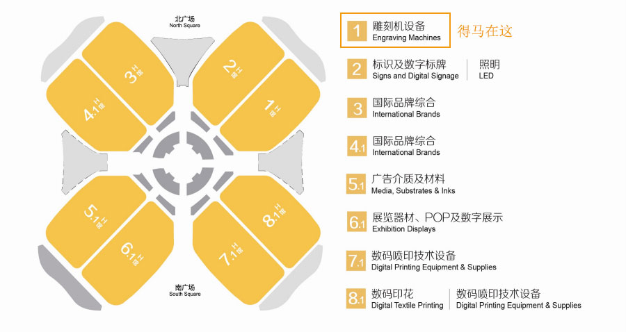 2019上海广印展展馆分布